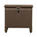 Americana Farmhouse 6 Drawer Bedside Chest in Dusty Taupe and Black - Furniture 4 Less (Jacksonville, NC)