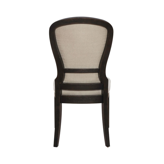 Americana Farmhouse Uph Tufted Back Side Chair - Black - Furniture 4 Less (Jacksonville, NC)