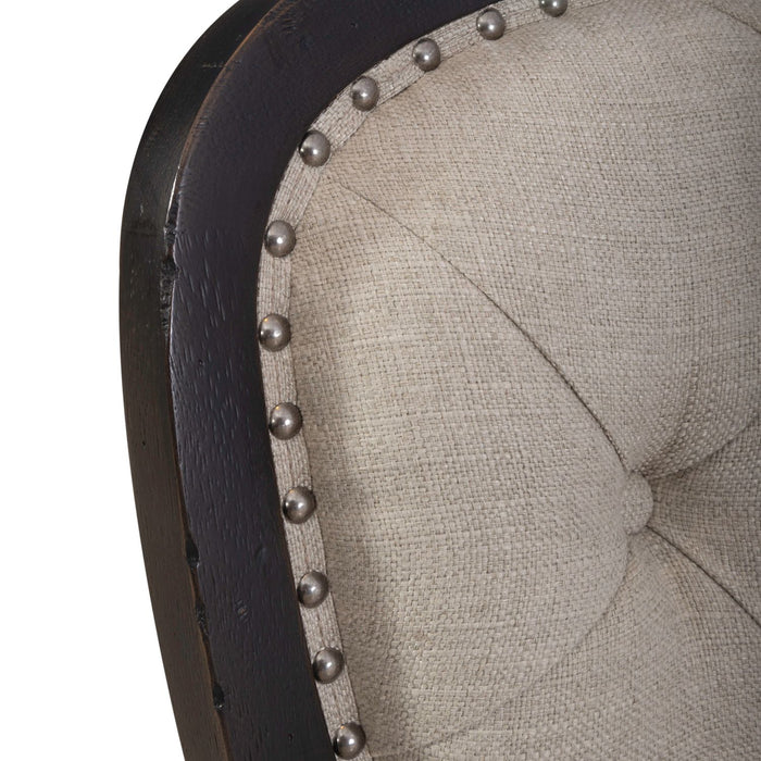 Americana Farmhouse Uph Tufted Back Side Chair - Black - Furniture 4 Less (Jacksonville, NC)