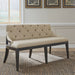 Americana Farmhouse Uph Shelter Dining Bench in Dusty Taupe & Black image