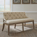 Americana Farmhouse Uph Shelter Dining Bench in Dusty Taupe & Black image