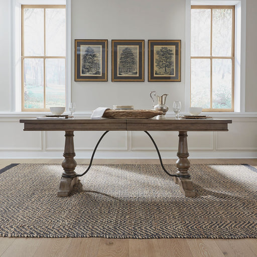 Americana Farmhouse Trestle Table Set - Furniture 4 Less (Jacksonville, NC)