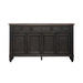 Americana Farmhouse Hall Buffet in Dusty Taupe & Black - Furniture 4 Less (Jacksonville, NC)