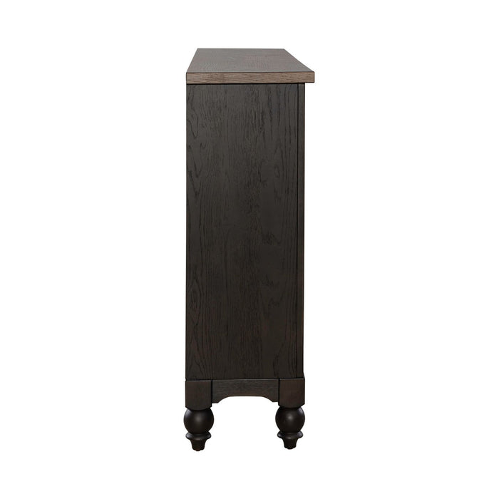 Americana Farmhouse Hall Buffet in Dusty Taupe & Black - Furniture 4 Less (Jacksonville, NC)