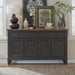 Liberty Furniture Americana Farmhouse Hall Buffet in Dusty Taupe & Black - Furniture 4 Less (Jacksonville, NC)