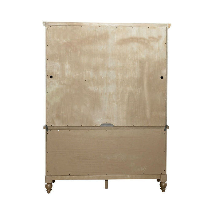 Liberty Furniture Americana Farmhouse Credenza & Hutch in Dusty Taupe - Furniture 4 Less (Jacksonville, NC)