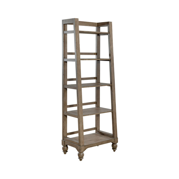 Americana Farmhouse Leaning Pier Bookcase in Dusty Taupe - Furniture 4 Less (Jacksonville, NC)