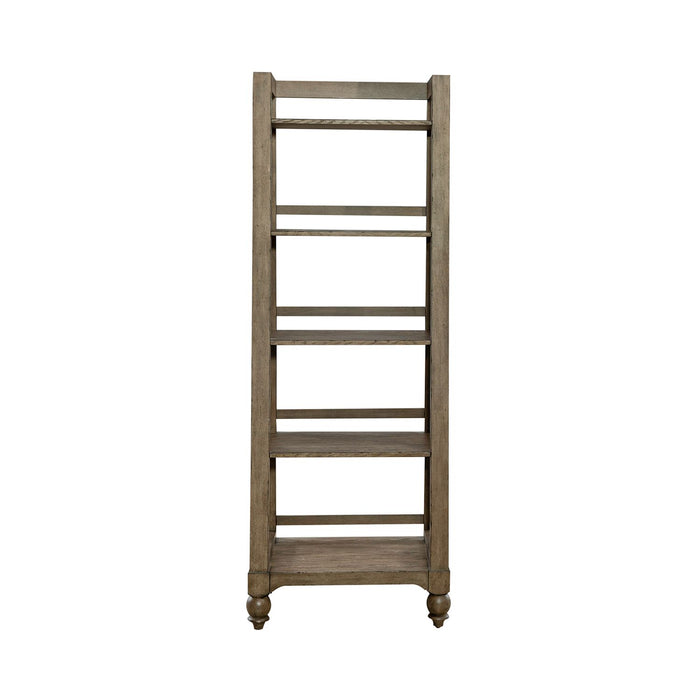 Americana Farmhouse Leaning Pier Bookcase in Dusty Taupe - Furniture 4 Less (Jacksonville, NC)