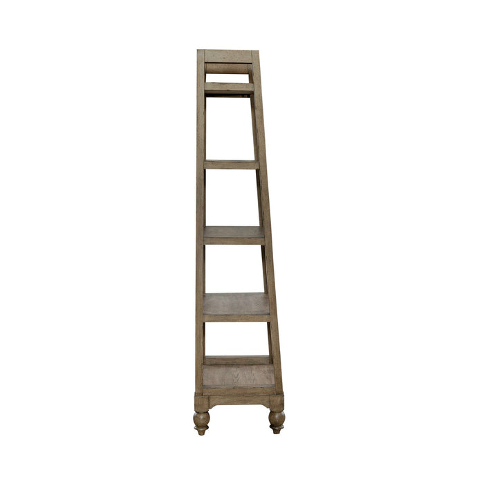 Americana Farmhouse Leaning Pier Bookcase in Dusty Taupe - Furniture 4 Less (Jacksonville, NC)