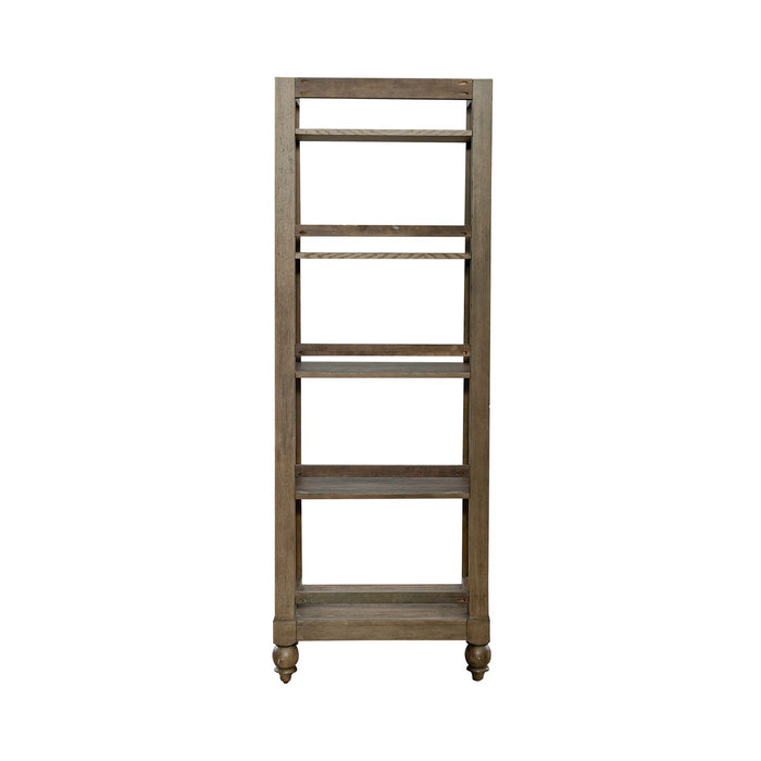 Americana Farmhouse Leaning Pier Bookcase in Dusty Taupe - Furniture 4 Less (Jacksonville, NC)