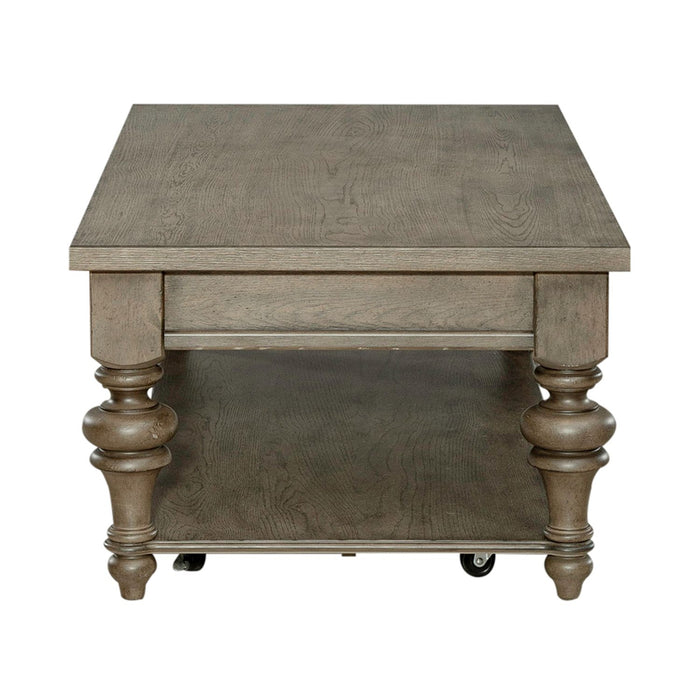 Americana Farmhouse Rectangular Cocktail Table in Dusty Taupe - Furniture 4 Less (Jacksonville, NC)