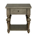 Americana Farmhouse End Table in Dusty Taupe - Furniture 4 Less (Jacksonville, NC)