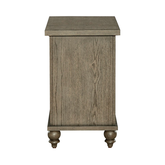 Americana Farmhouse Chair Side Table in Dusty Taupe - Furniture 4 Less (Jacksonville, NC)