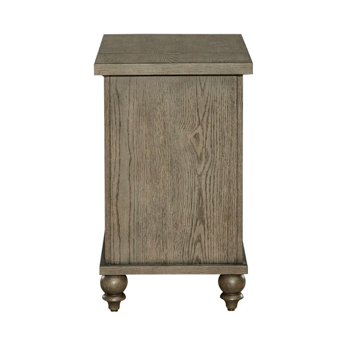 Liberty Furniture Americana Farmhouse Chair Side Table in Dusty Taupe