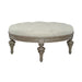 Americana Farmhouse Round Cocktail Ottoman in Dusty Taupe - Furniture 4 Less (Jacksonville, NC)