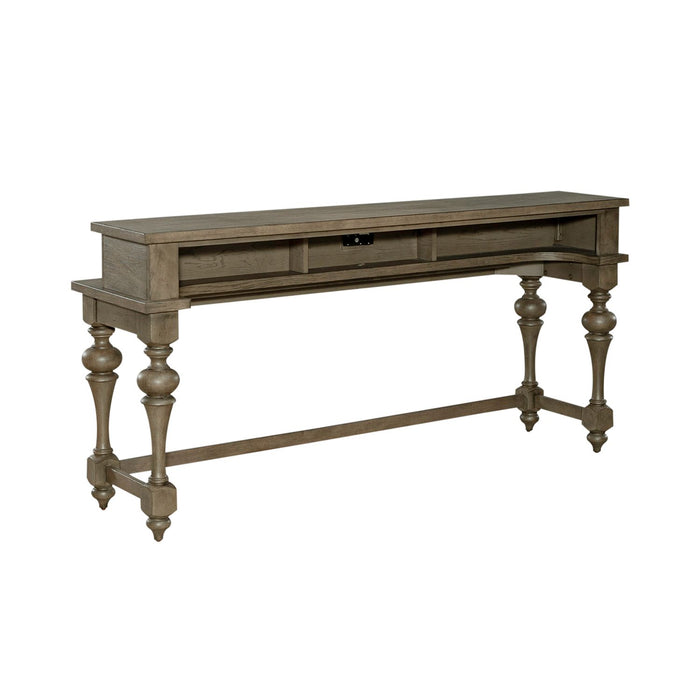 Americana Farmhouse Console Bar Table in Dusty Taupe - Furniture 4 Less (Jacksonville, NC)