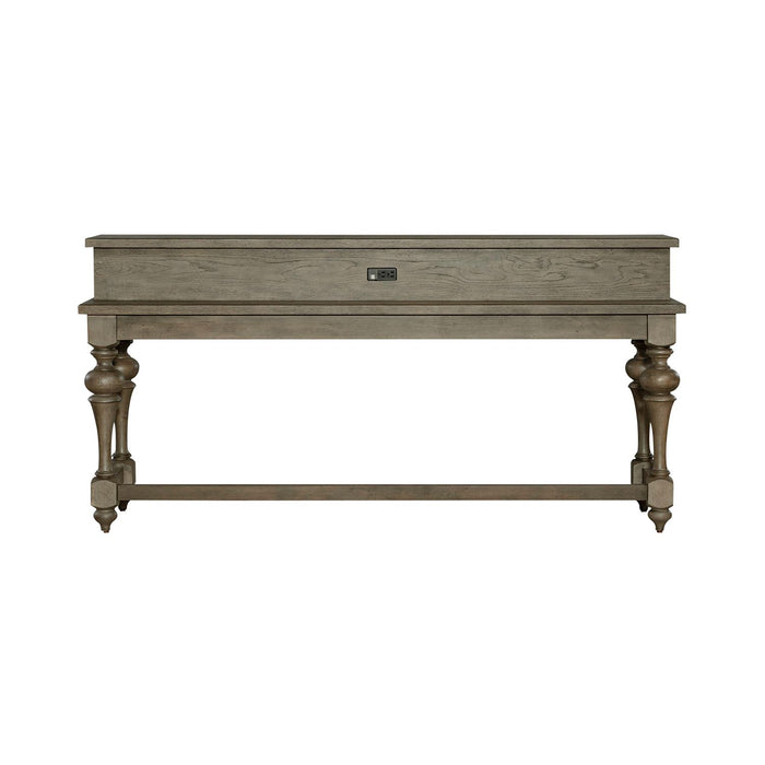 Americana Farmhouse Console Bar Table in Dusty Taupe - Furniture 4 Less (Jacksonville, NC)
