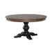 Liberty Furniture Americana Farmhouse Single Pedestal Table in Dusty Taupe & Black - Furniture 4 Less (Jacksonville, NC)