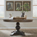 Liberty Furniture Americana Farmhouse Single Pedestal Table in Dusty Taupe & Black - Furniture 4 Less (Jacksonville, NC)