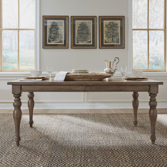 Americana Farmhouse Rectangular Leg Table in Dusty Taupe & Black - Furniture 4 Less (Jacksonville, NC)