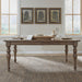 Americana Farmhouse Rectangular Leg Table in Dusty Taupe & Black - Furniture 4 Less (Jacksonville, NC)