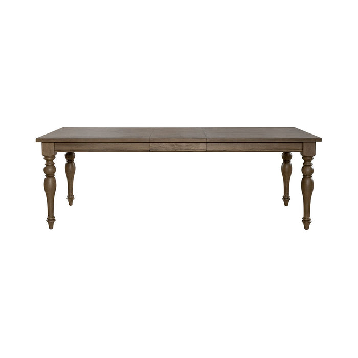 Americana Farmhouse Rectangular Leg Table in Dusty Taupe & Black - Furniture 4 Less (Jacksonville, NC)