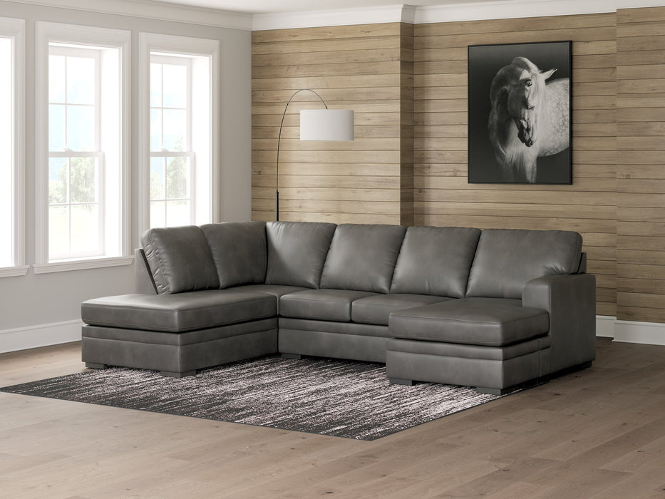 Lofton-Pike Sectional with Chaise - Furniture 4 Less (Jacksonville, NC)