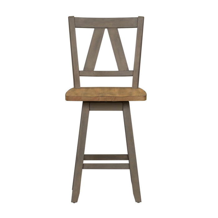 Lindsey Farm Counter Height Swivel Chair (RTA) - Furniture 4 Less (Jacksonville, NC)