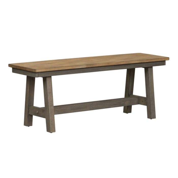 Lindsey Farm 6 Piece Trestle Table Set - Furniture 4 Less (Jacksonville, NC)