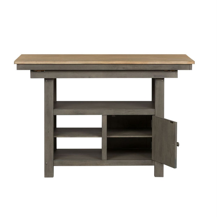 Liberty Furniture Lindsey Farm Kitchen Island in Gray and Sandstone - Furniture 4 Less (Jacksonville, NC)