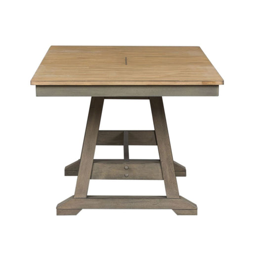 Liberty Furniture Lindsey Farm Trestle Dining Table in Gray and Sandstone - Furniture 4 Less (Jacksonville, NC)