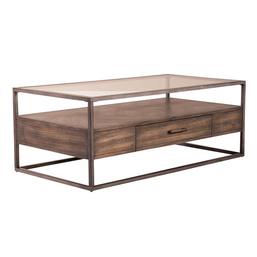 Jamestown Rectangular Cocktail Table in Brown - Furniture 4 Less (Jacksonville, NC)