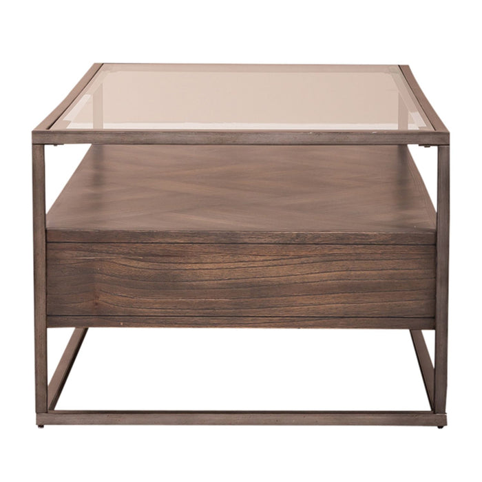 Jamestown Rectangular Cocktail Table in Brown - Furniture 4 Less (Jacksonville, NC)