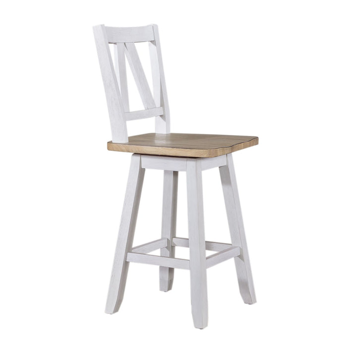 Lindsey Farm Counter Height Swivel Chair (RTA) - Furniture 4 Less (Jacksonville, NC)