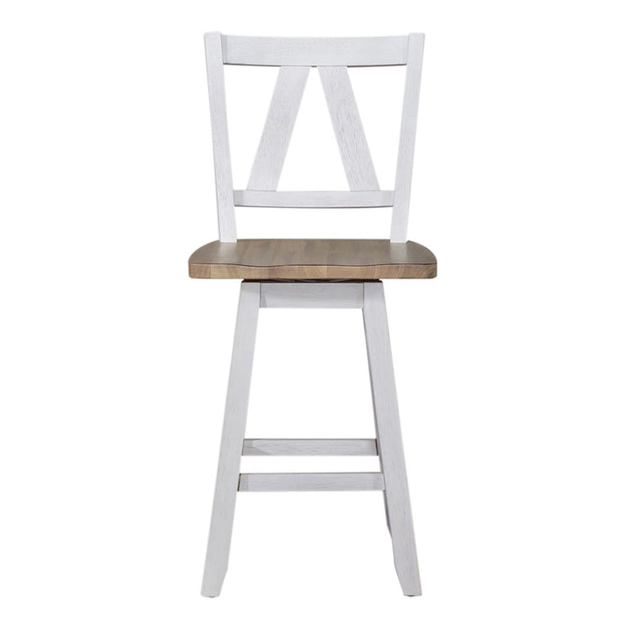 Lindsey Farm Counter Height Swivel Chair (RTA) - Furniture 4 Less (Jacksonville, NC)