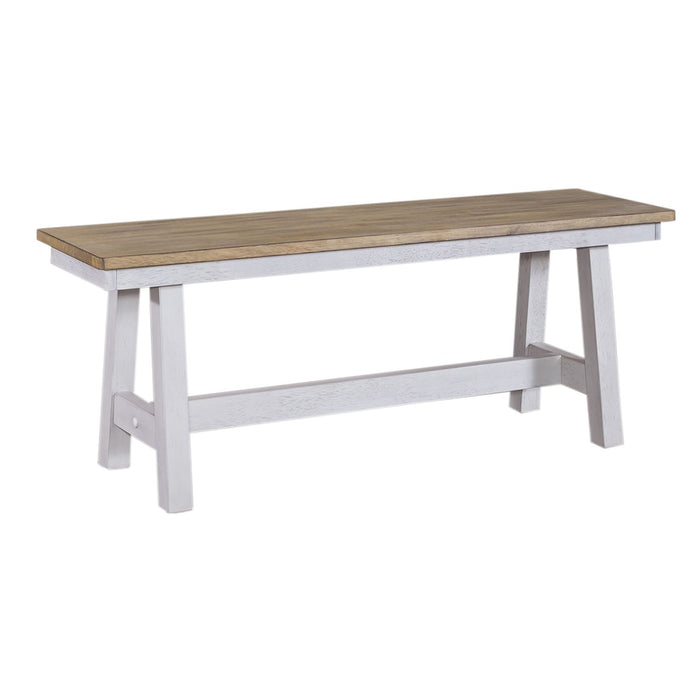 Lindsey Farm 6 Piece Trestle Table Set - Furniture 4 Less (Jacksonville, NC)