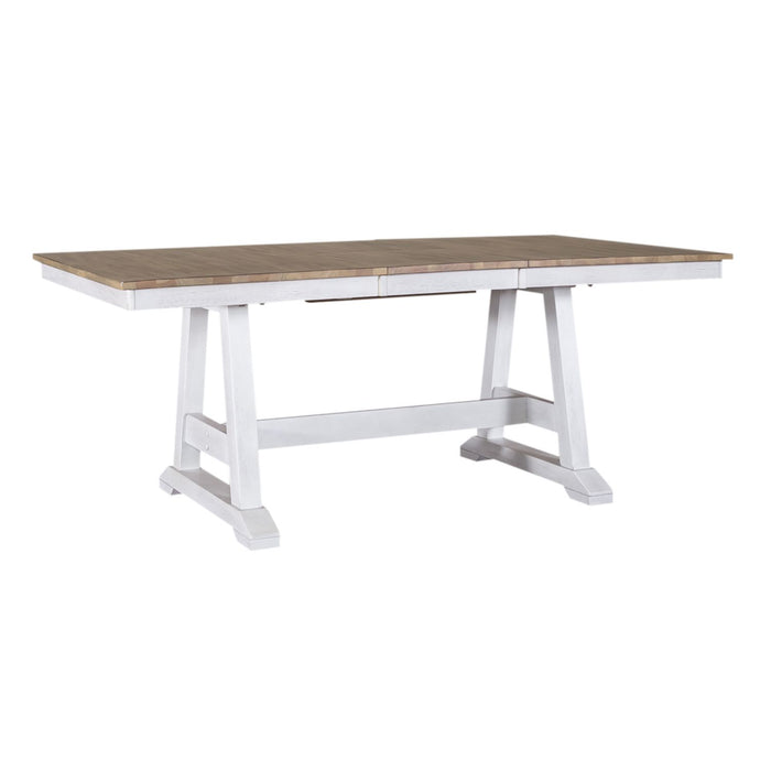 Lindsey Farm 7 Piece Trestle Table Set - Furniture 4 Less (Jacksonville, NC)