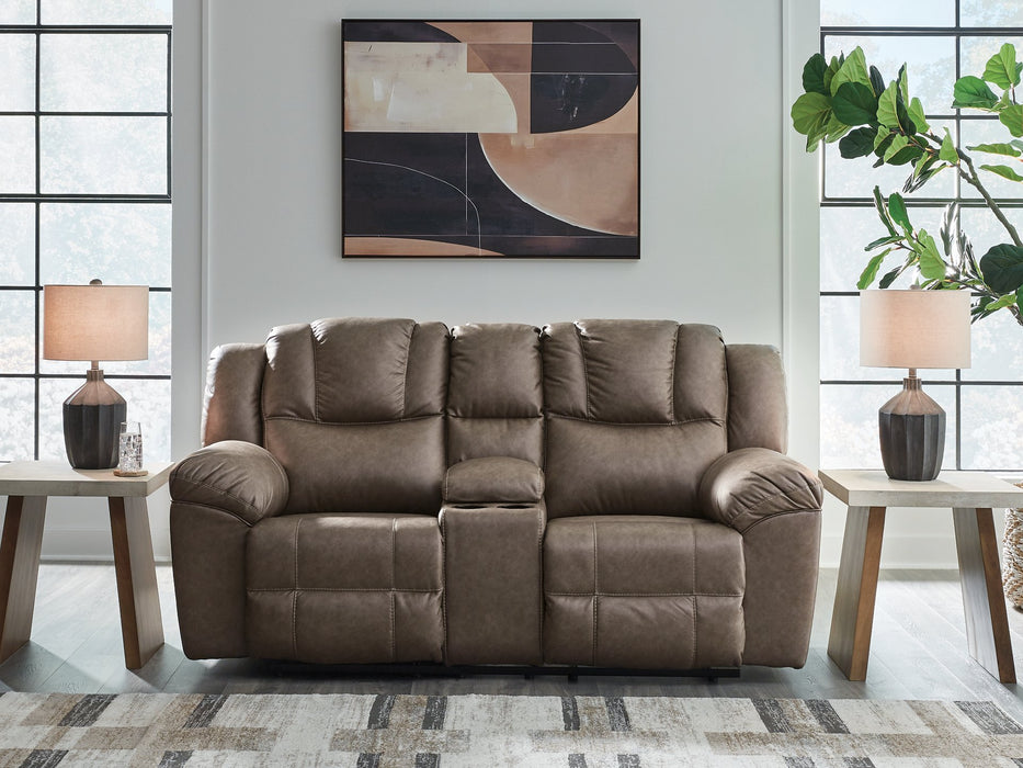 Lowilla Reclining Loveseat with Console - Furniture 4 Less (Jacksonville, NC)