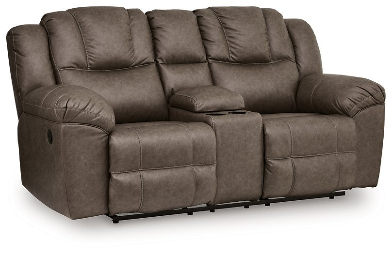 Lowilla Reclining Loveseat with Console - Furniture 4 Less (Jacksonville, NC)