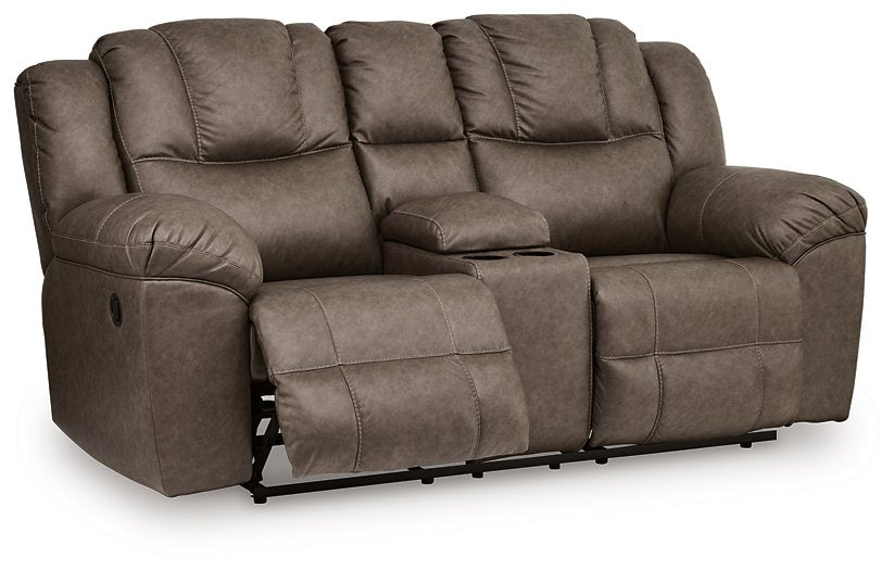 Lowilla Reclining Loveseat with Console - Furniture 4 Less (Jacksonville, NC)
