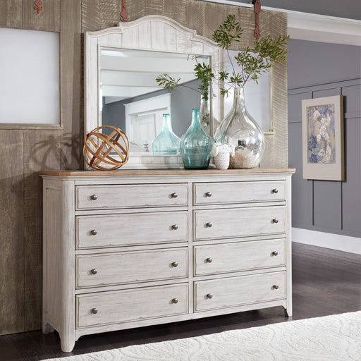 Farmhouse Reimagined Queen Poster Bed, Dresser & Mirror, Chest - Furniture 4 Less (Jacksonville, NC)