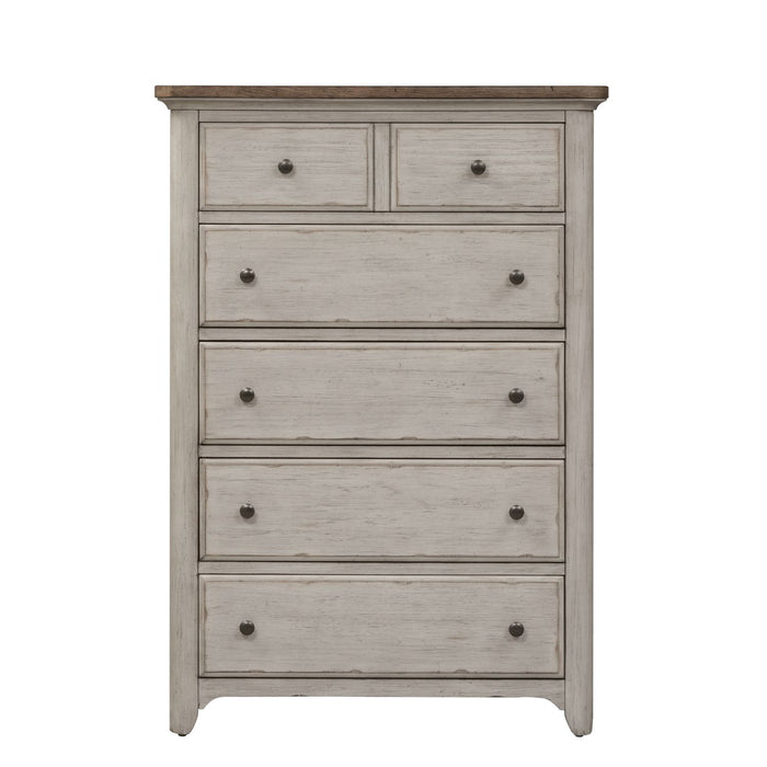 Farmhouse Reimagined Queen Poster Bed, Dresser & Mirror, Chest - Furniture 4 Less (Jacksonville, NC)