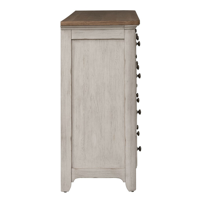 Farmhouse Reimagined Drawer Dresser in Antique White - Furniture 4 Less (Jacksonville, NC)