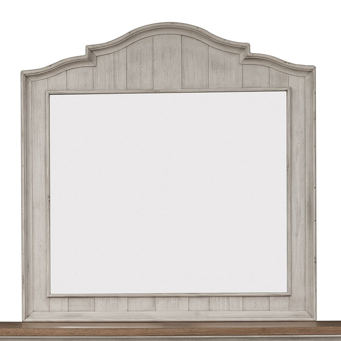Farmhouse Reimagined Mirror in Antique White - Furniture 4 Less (Jacksonville, NC)
