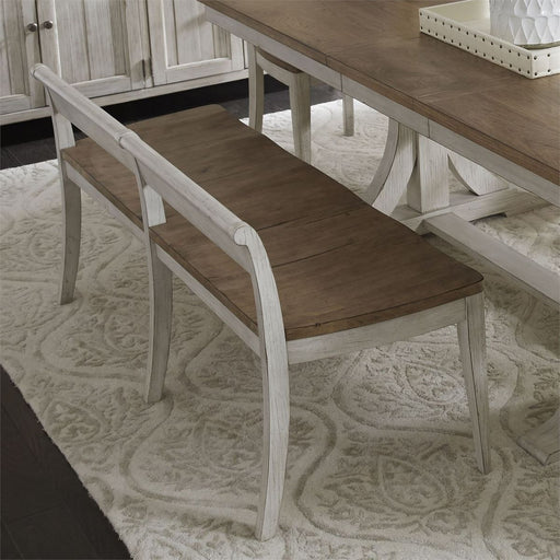 Liberty Furniture Farmhouse Reimagined Bench (RTA) in Antique White - Furniture 4 Less (Jacksonville, NC)