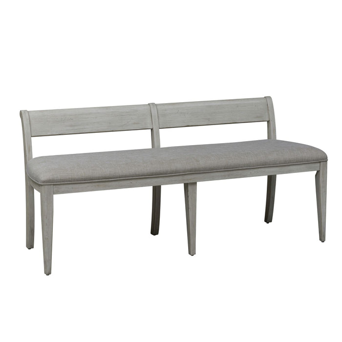 Farmhouse Reimagined Upholstered Bench (RTA) in Antique White - Furniture 4 Less (Jacksonville, NC)