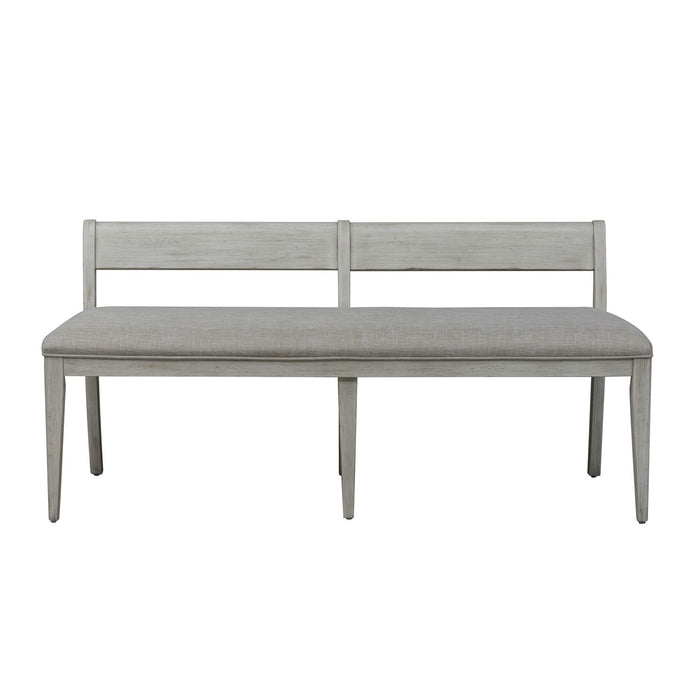 Farmhouse Reimagined Upholstered Bench (RTA) in Antique White - Furniture 4 Less (Jacksonville, NC)