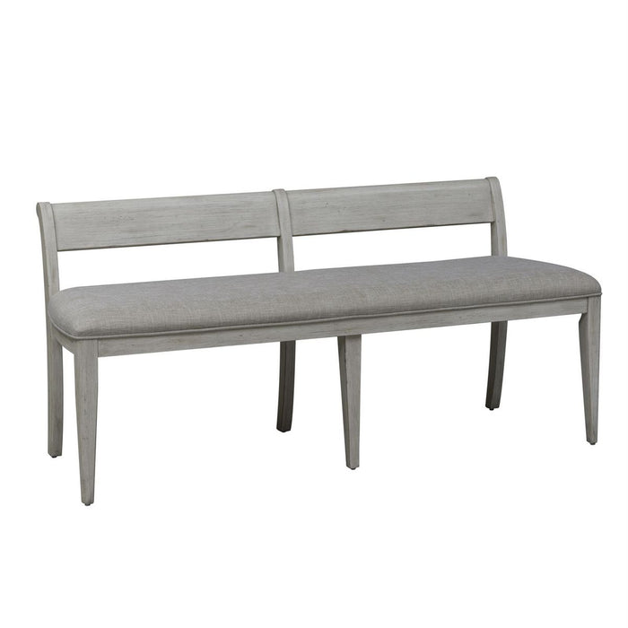 Liberty Furniture Farmhouse Reimagined Upholstered Bench (RTA) in Antique White - Furniture 4 Less (Jacksonville, NC)