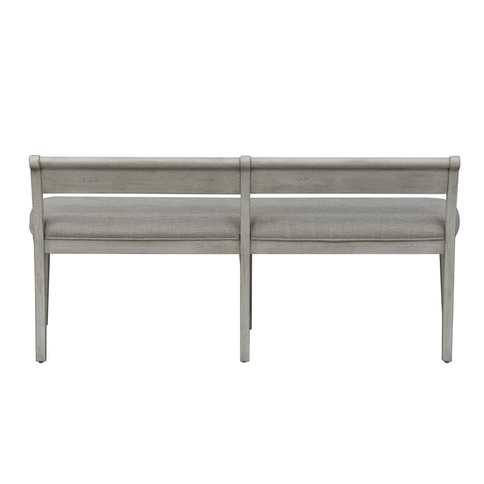 Farmhouse Reimagined Upholstered Bench (RTA) in Antique White - Furniture 4 Less (Jacksonville, NC)