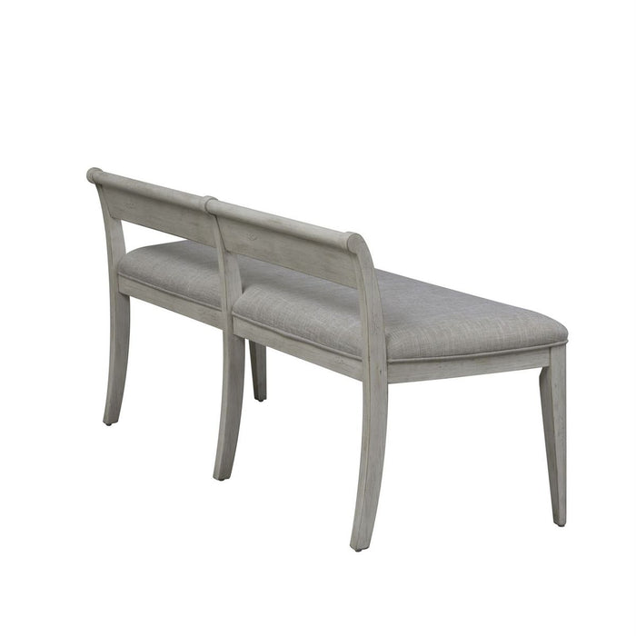 Liberty Furniture Farmhouse Reimagined Upholstered Bench (RTA) in Antique White - Furniture 4 Less (Jacksonville, NC)